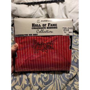 Jetwear vintage Full Size Nebraska Cornhuskers Coordinating Bed Skirt